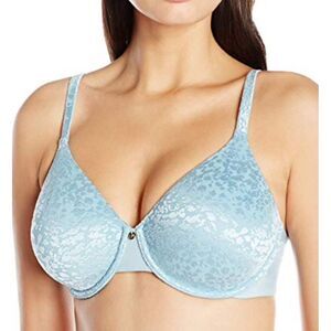 Le Mystere 36DDD/F Light Blue Safari Lace Smoother Full Coverage Underwire Bra